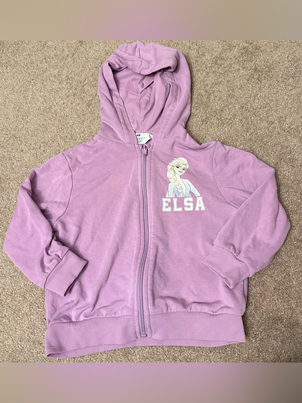 H&M Kids Lavender Elsa Zip Hoodie